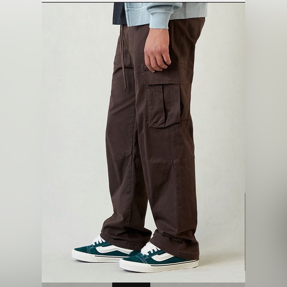 PacSun Stretch Brody Cargo Pants Brown Baggy Fit Size Small - Picture 5 of 12